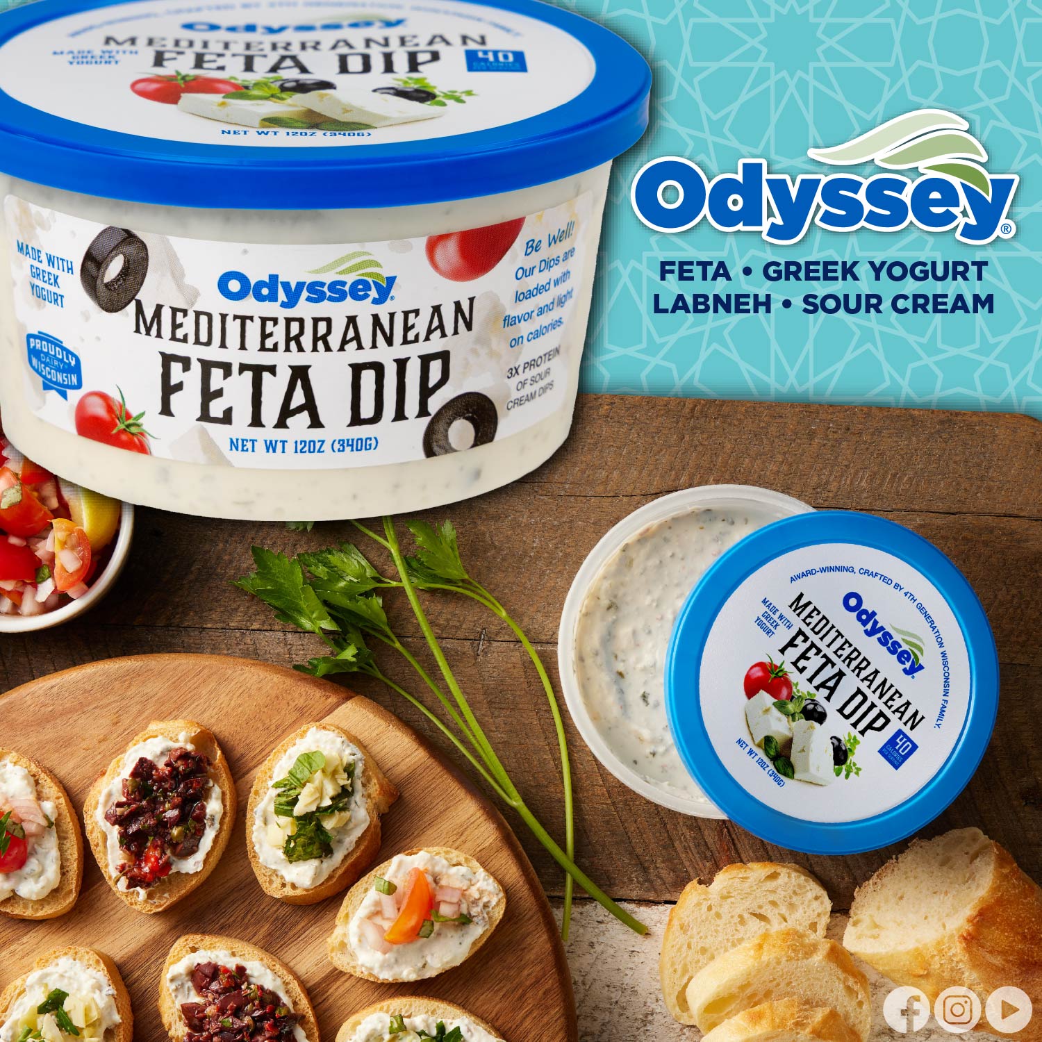 Odyssey - Feta - Greek Yogurt Labneh - Sour Cream