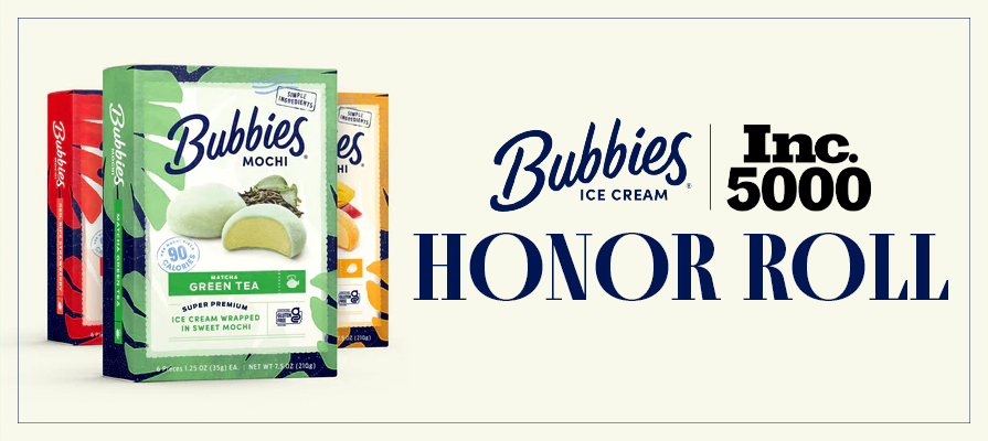 Bubbies Ice Cream Recognized With Inc. Magazine Honor Roll Status; Katie Cline Comments