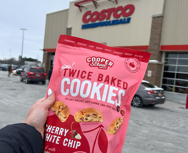 The Cherry White Chip flavor is made with real, locally sourced Michigan cherries and white chocolate chip morsels