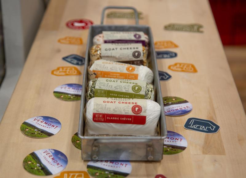 Vermont Creamery's fresh goat cheese is amazing for sprinkling on salads, eating fresh, putting on a cracker, or putting on pizza