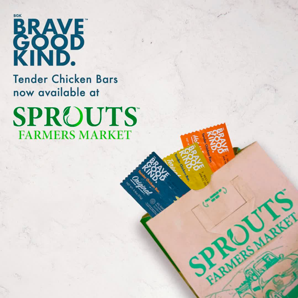 Brave Good Kind Announces Distribution of its Tender Chicken Bars at Sprouts Farmers Market