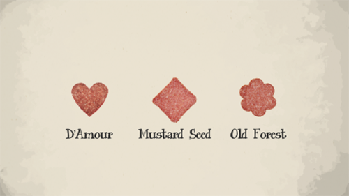 The 6oz Charcuterie Trio features Black Kassel's signature shaped salamis