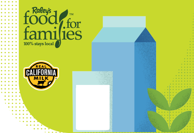 California Milk Advisory Board (CMAB) will be partnering with Raley’s Food For Families program to deliver milk and dairy foods to provide nourishment for  families in need