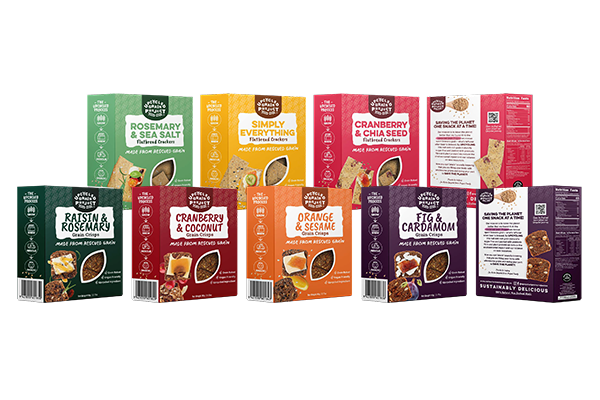 Rutherford & Meyer is strengthening its Upcycled Grain Project brand with new Grain Crisps and Flatbreads flavor combinations