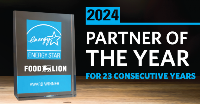 Food Lion is celebrating some exciting operational achievements as the company earns yet another ENERGY STAR Partner of the Year Award
