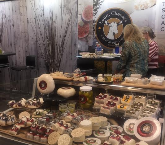 The Laura Chennel booth highlighting itts array of cheese offerings, including newly-launched products.