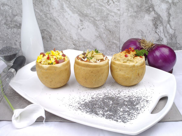 Poppy Seed and Onion Bowls