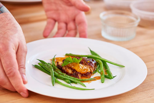 A meal prepared with Memphis Meats' cultured meats