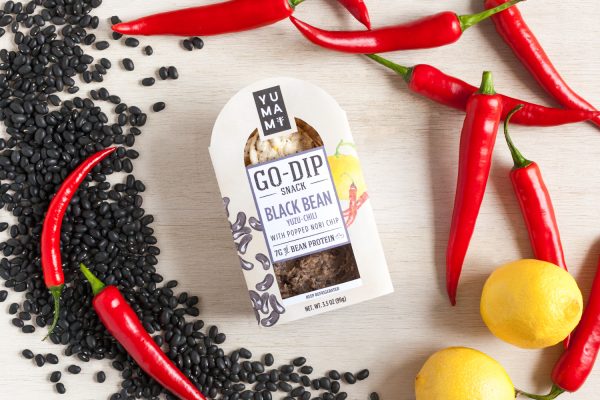 Yumami's Black Bean and Yuzu Chili Go-Dip offers consumers a plant-based, convenient snack.